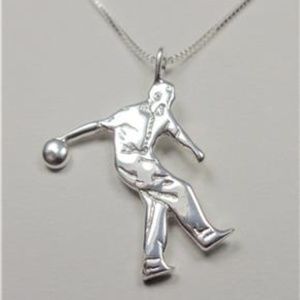 STERLING SILVER PRO BOWLER BOWLING SPORTS NECKLACE